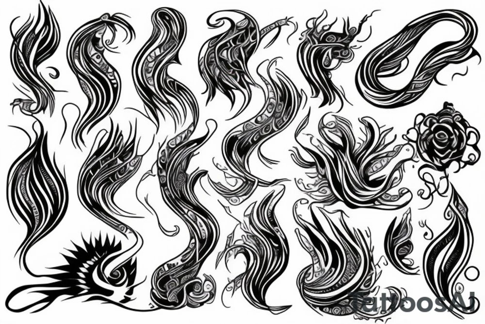 Flowing water tattoo idea