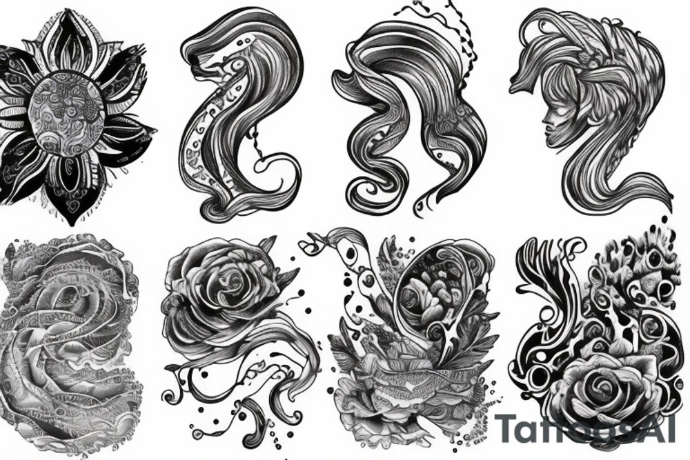 Flowing water tattoo idea