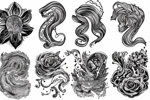 Flowing water tattoo idea