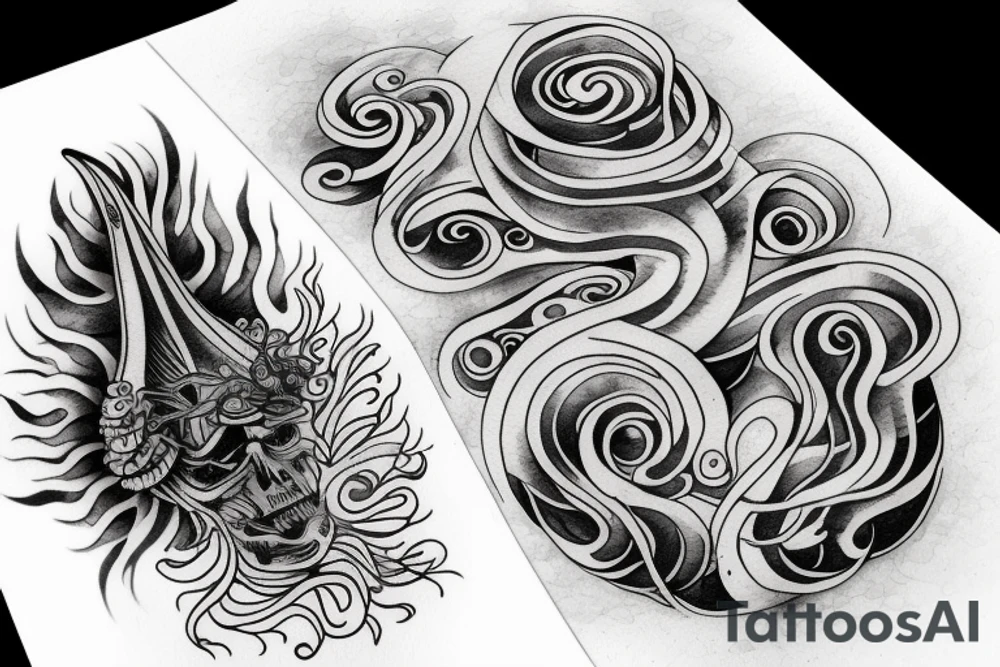 Flowing water tattoo idea