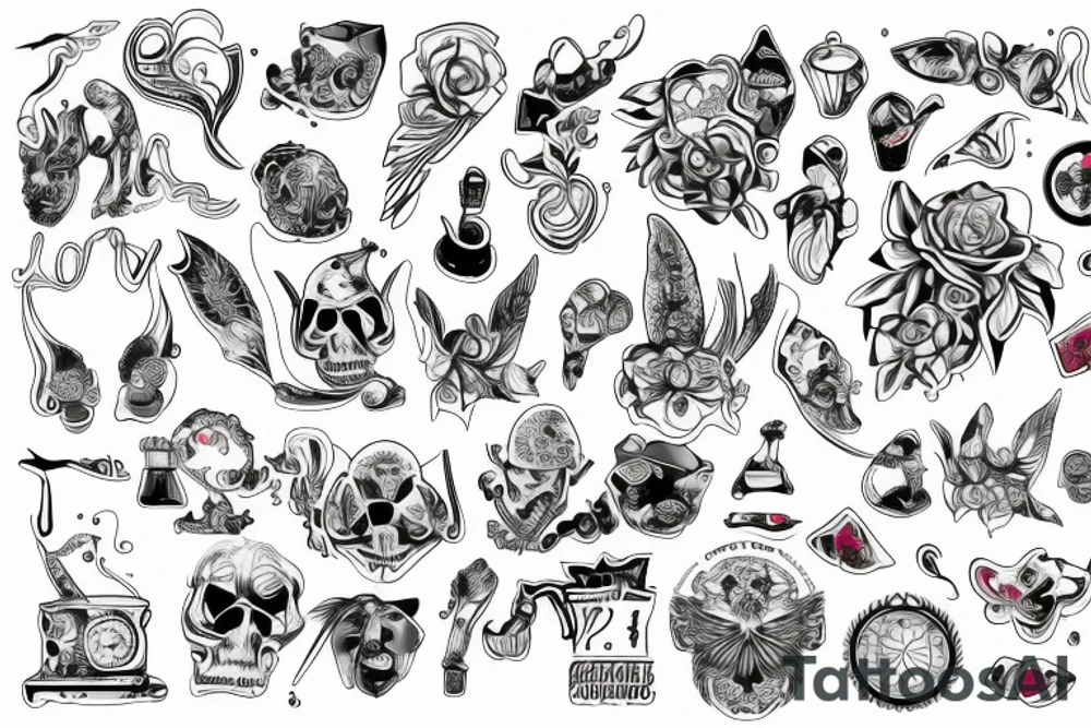 kucharz przy największym obciążeniu na kuchni tattoo idea