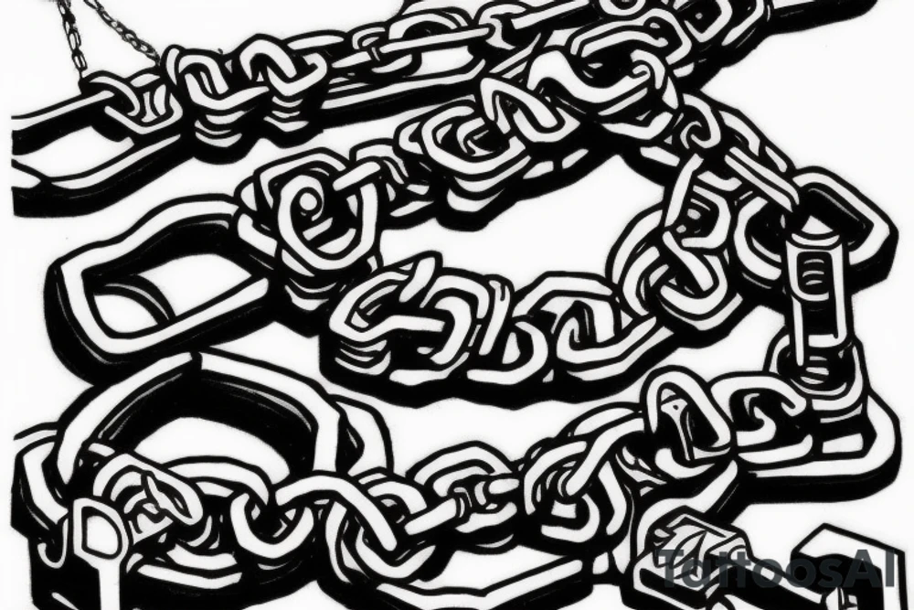 Breaking chain tattoo idea