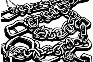Breaking chain tattoo idea