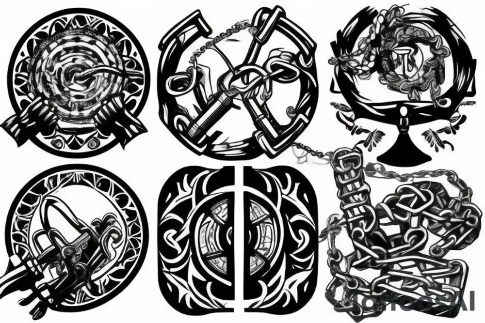 Breaking chain tattoo idea