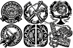 Breaking chain tattoo idea