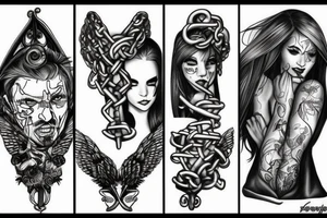 Breaking chains tattoo idea