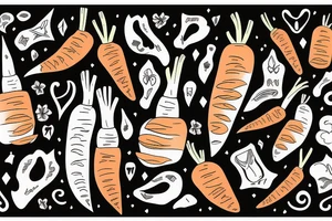 Dagger made of a carrot tattoo idea