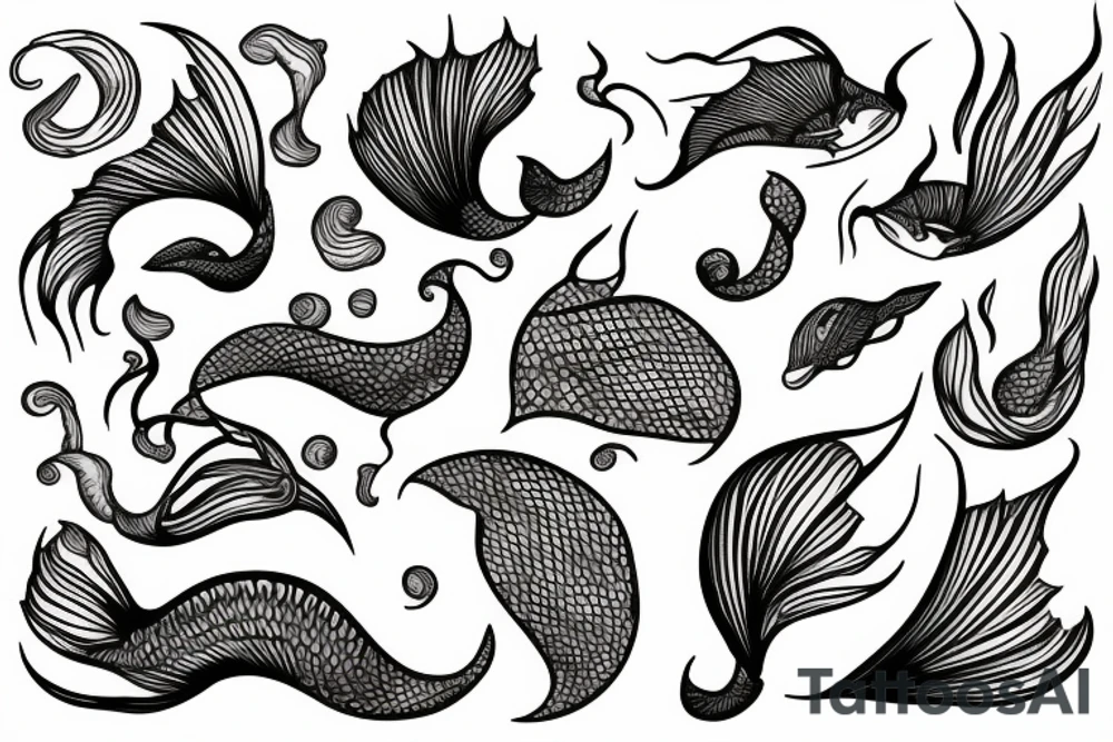 Bohamian mermaid tattoo idea