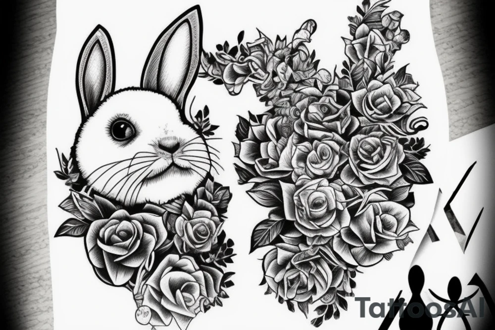 Mr white rabbit follow the rabbit hole tattoo idea