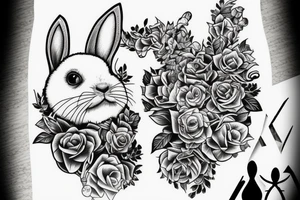 Mr white rabbit follow the rabbit hole tattoo idea