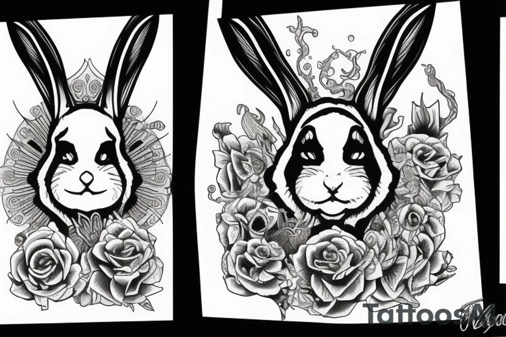 Mr white rabbit follow the rabbit hole tattoo idea