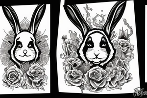Mr white rabbit follow the rabbit hole tattoo idea
