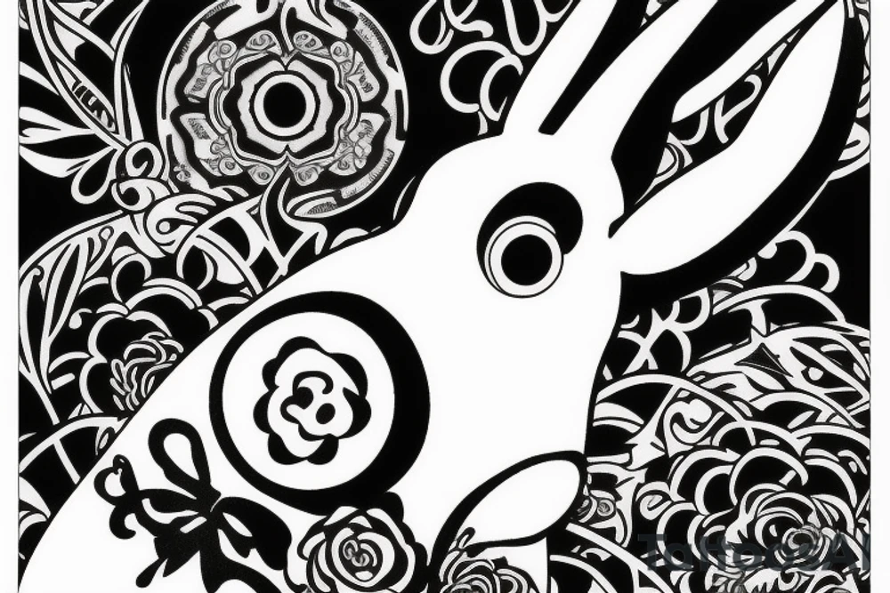 Mr white rabbit follow the rabbit hole tattoo idea
