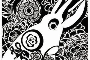 Mr white rabbit follow the rabbit hole tattoo idea