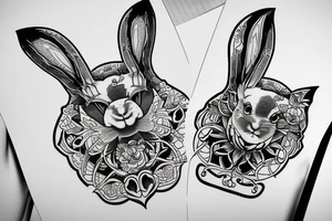 Mr white rabbit follow the rabbit hole tattoo idea