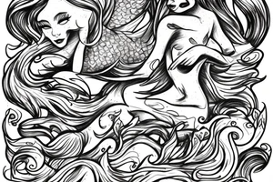 Merman tattoo idea