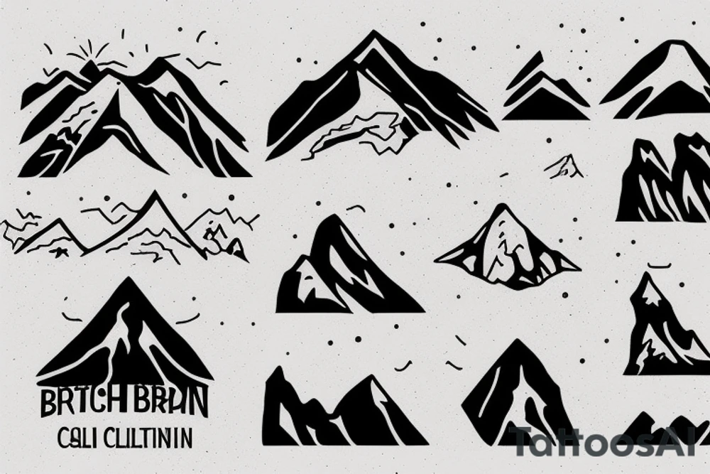 British Columbia mountain scape tattoo idea