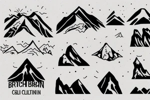 British Columbia mountain scape tattoo idea