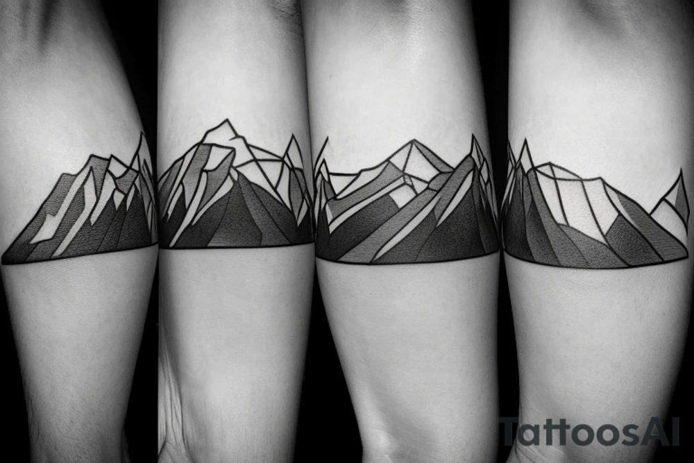 British Columbia mountain scape tattoo idea