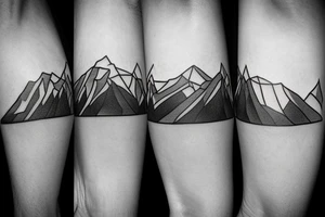 British Columbia mountain scape tattoo idea
