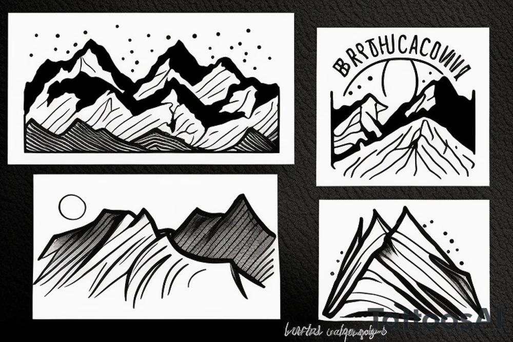 British Columbia mountain scape tattoo idea