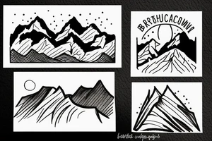British Columbia mountain scape tattoo idea