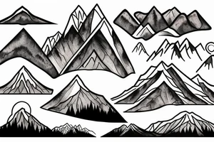 British Columbia mountain scape tattoo idea