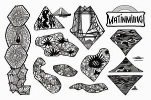 Manitoulin Island bridge with sunset tattoo idea