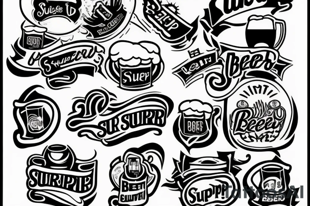 Beer logo called "Slurp" tattoo idea