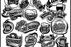 Beer logo called "Slurp" tattoo idea