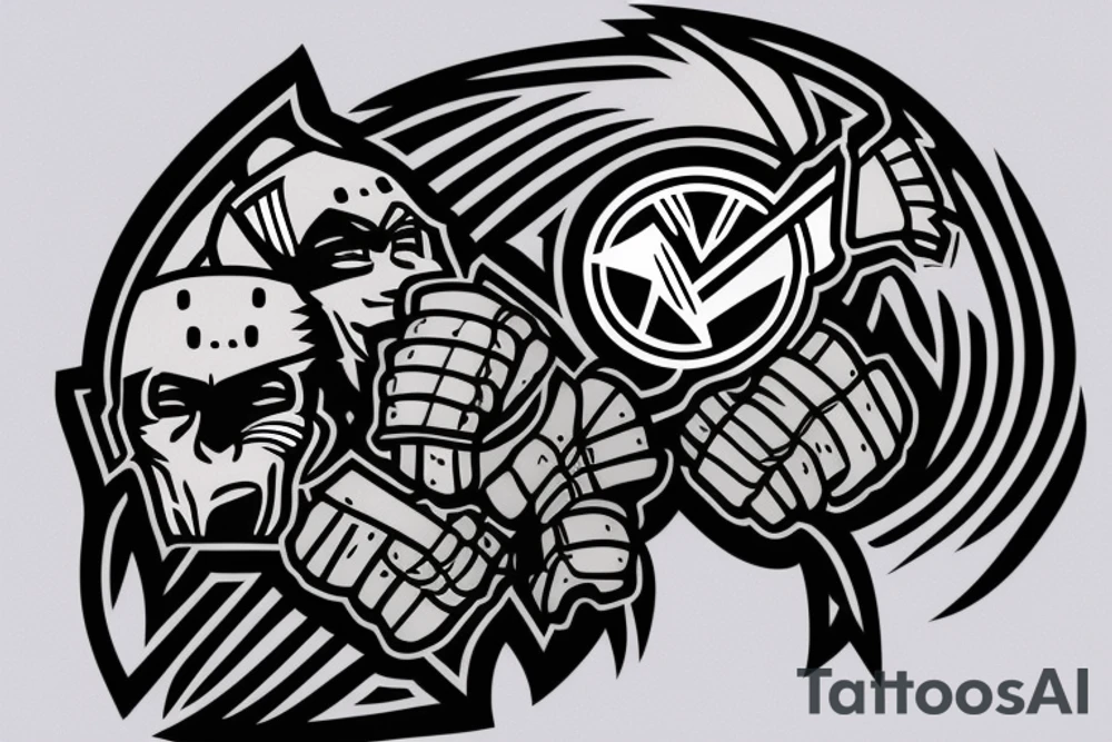 Hockey team called "Last Minute Warriors" logo tattoo idea Hockey team called "Last Minute Warriors" logo tattoo idea