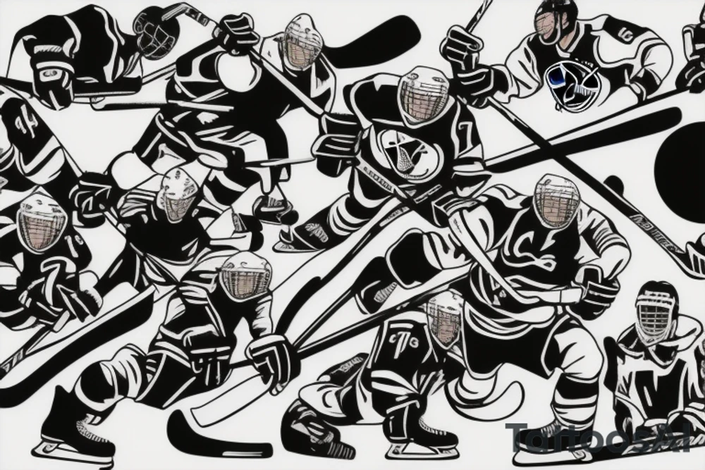 Hockey team called "Last Minute Warriors" logo tattoo idea Hockey team called "Last Minute Warriors" logo tattoo idea