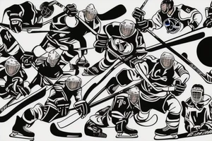 Hockey team called "Last Minute Warriors" logo tattoo idea
