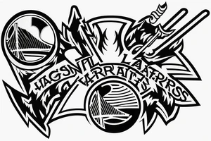 Hockey team called "Last Minute Warriors" logo tattoo idea