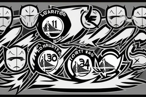 Hockey team logo "Last Minute Warriors" logo tattoo idea