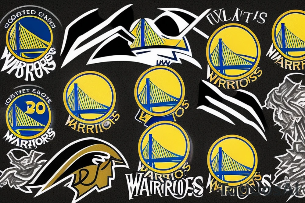 Last Minute Warriors hockey team logo. Gold and Black colour scheme tattoo idea
