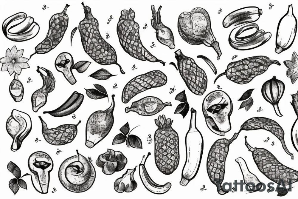 banana tattoo idea
