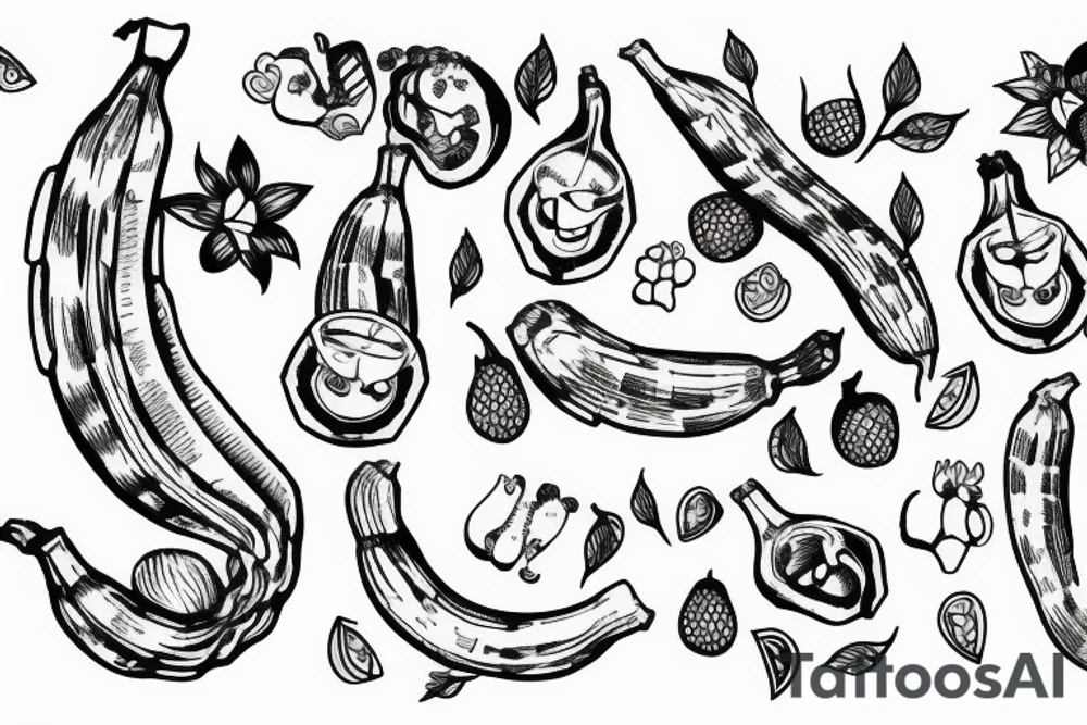 banana tattoo idea