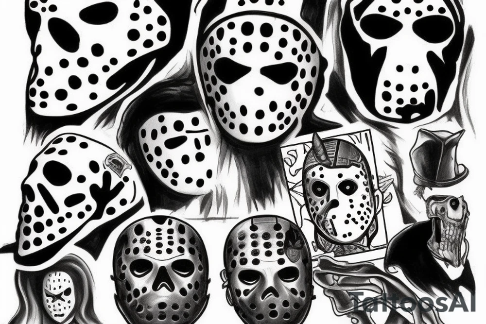 Horror Jason from Friday the 13th tattoo idea