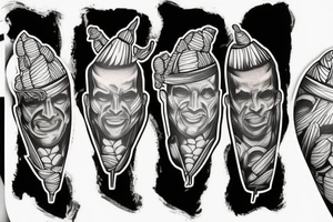 a bodybuilding corn on the cob tattoo idea