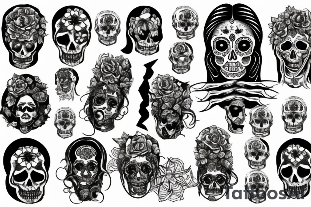 La santa muerte tattoo idea