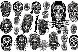 La santa muerte tattoo idea