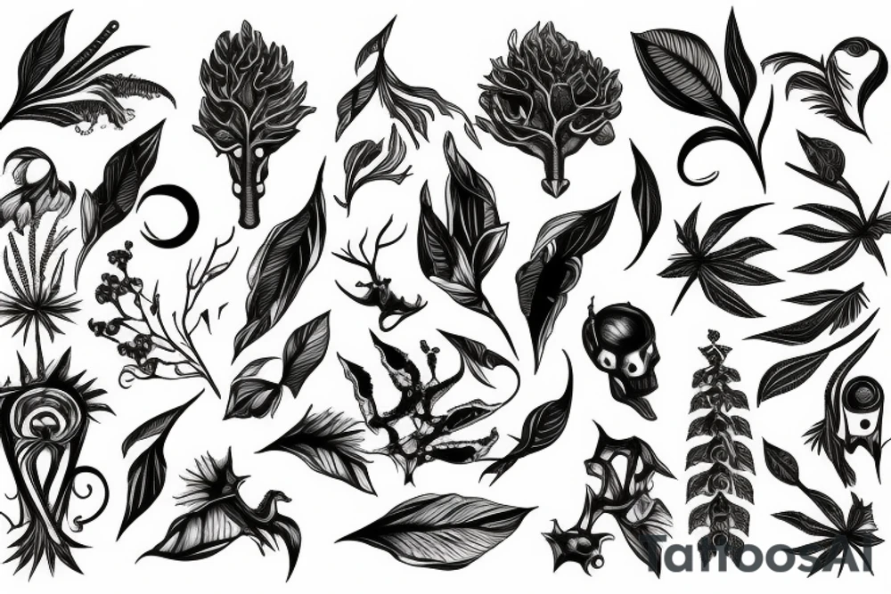 Vegetation tattoo idea