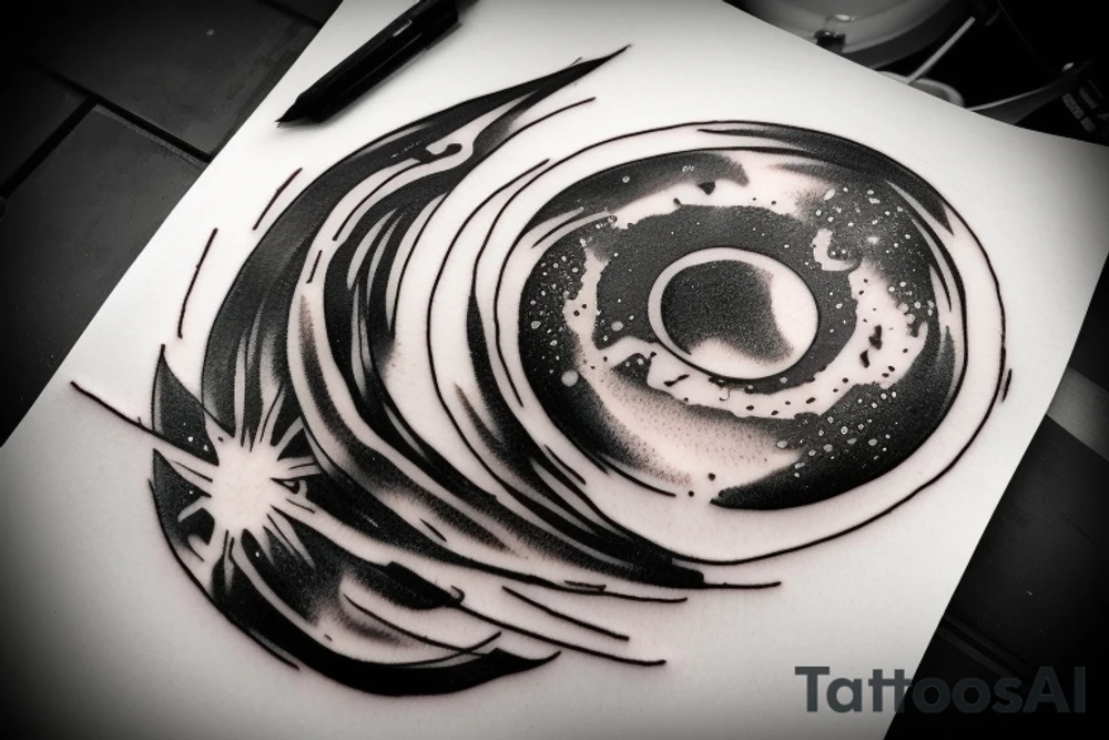 black hole tattoo idea