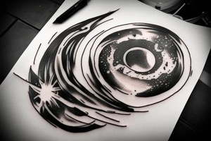 black hole tattoo idea