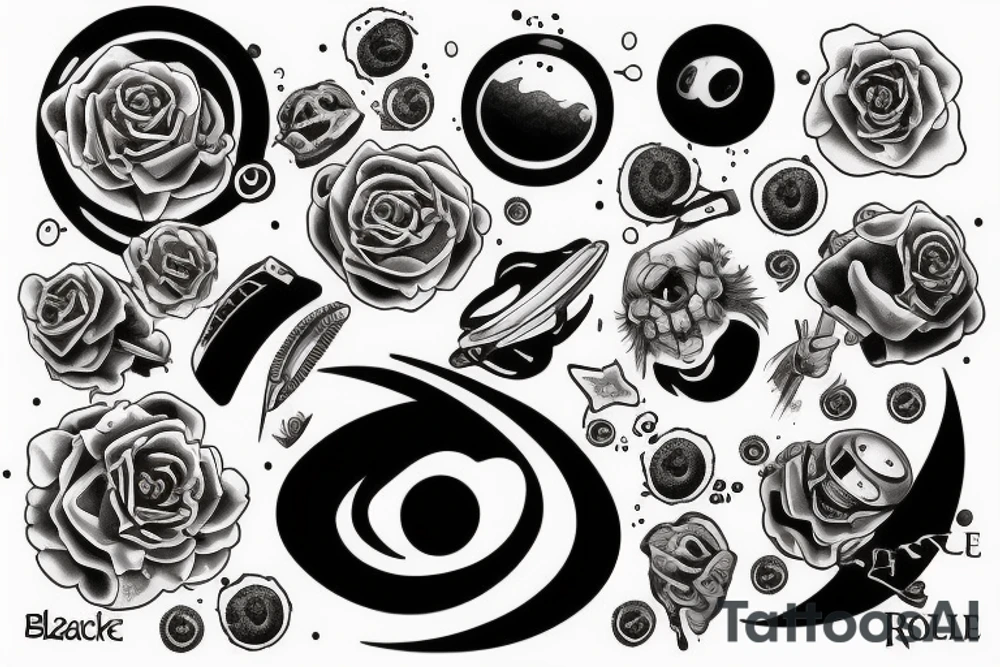 black hole tattoo idea
