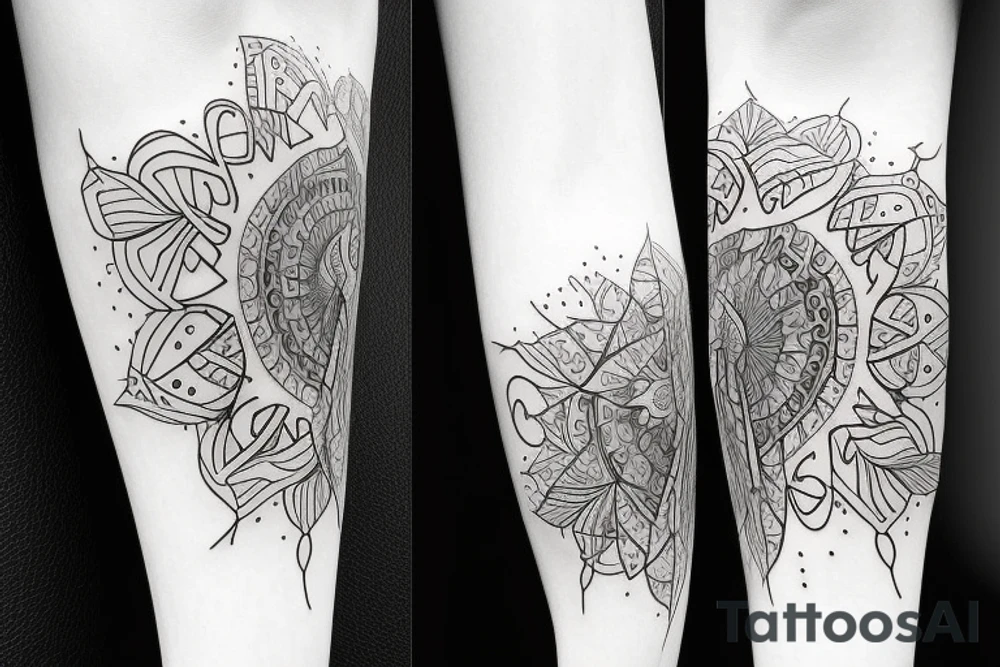 černá díra s horizontem událostí tattoo idea