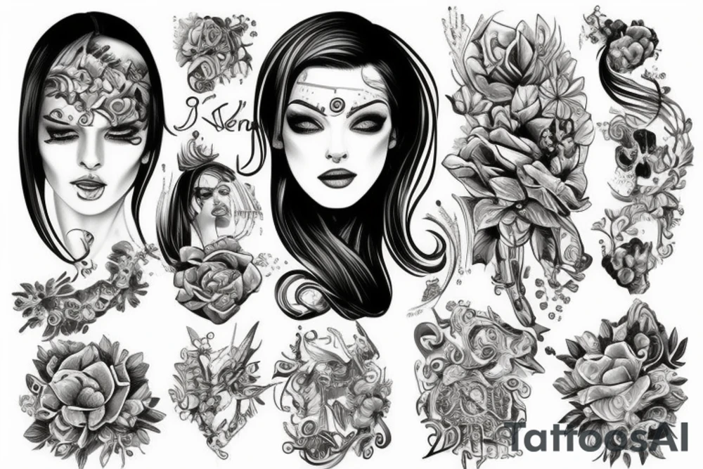 černá díra s horizontem událostí tattoo idea