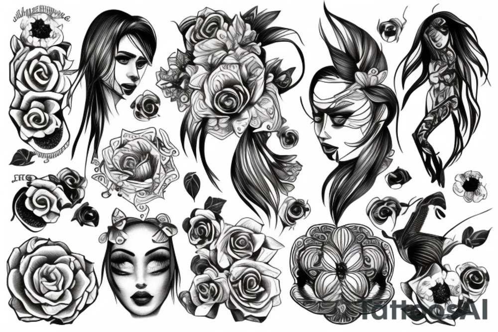 Unalome female tattoo idea