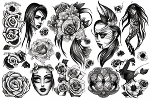Unalome female tattoo idea